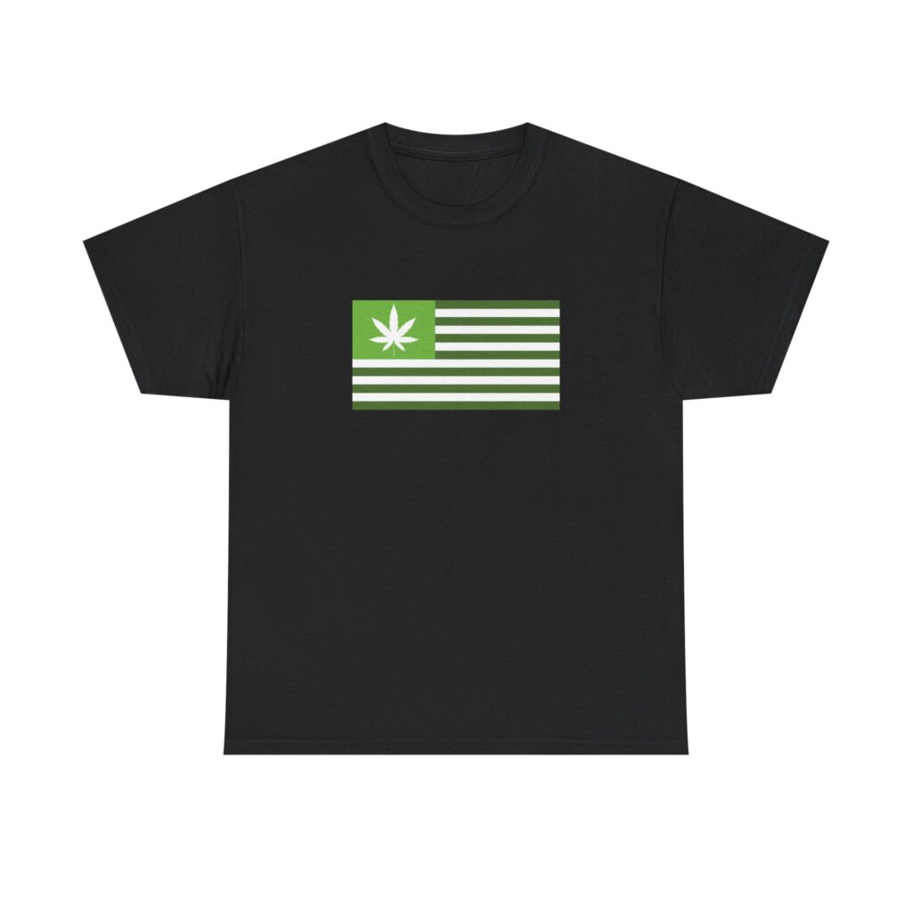 CannAmerican Flag Graphic Weed Shirt