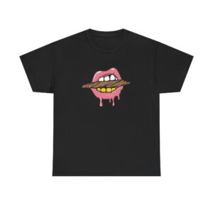 Blunt Lips Graphic Stoner Shirt