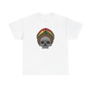 Rasta Skull Graphic Weed T Shirt - Image 2