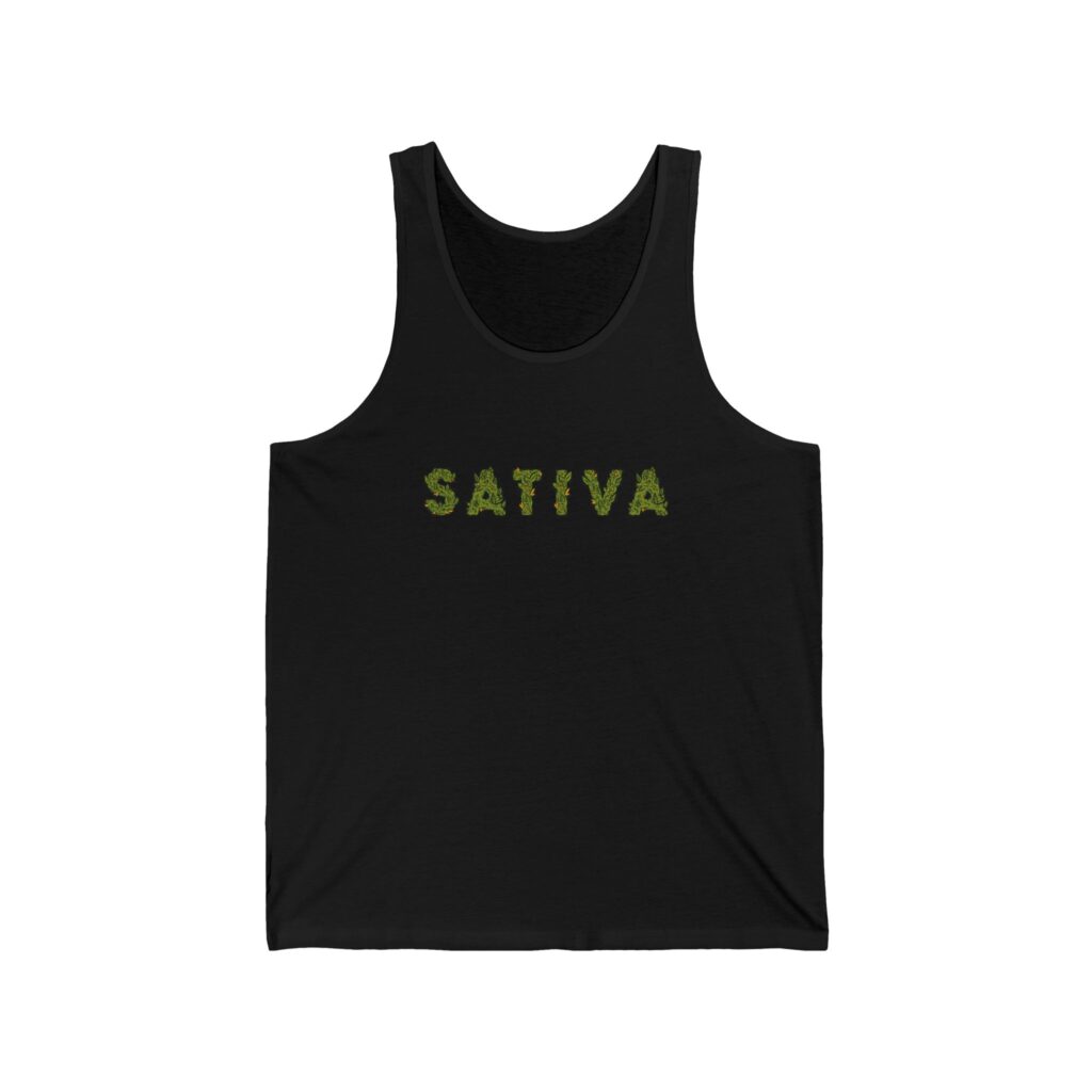 Sativa Flower Graphic Weed Tank Top