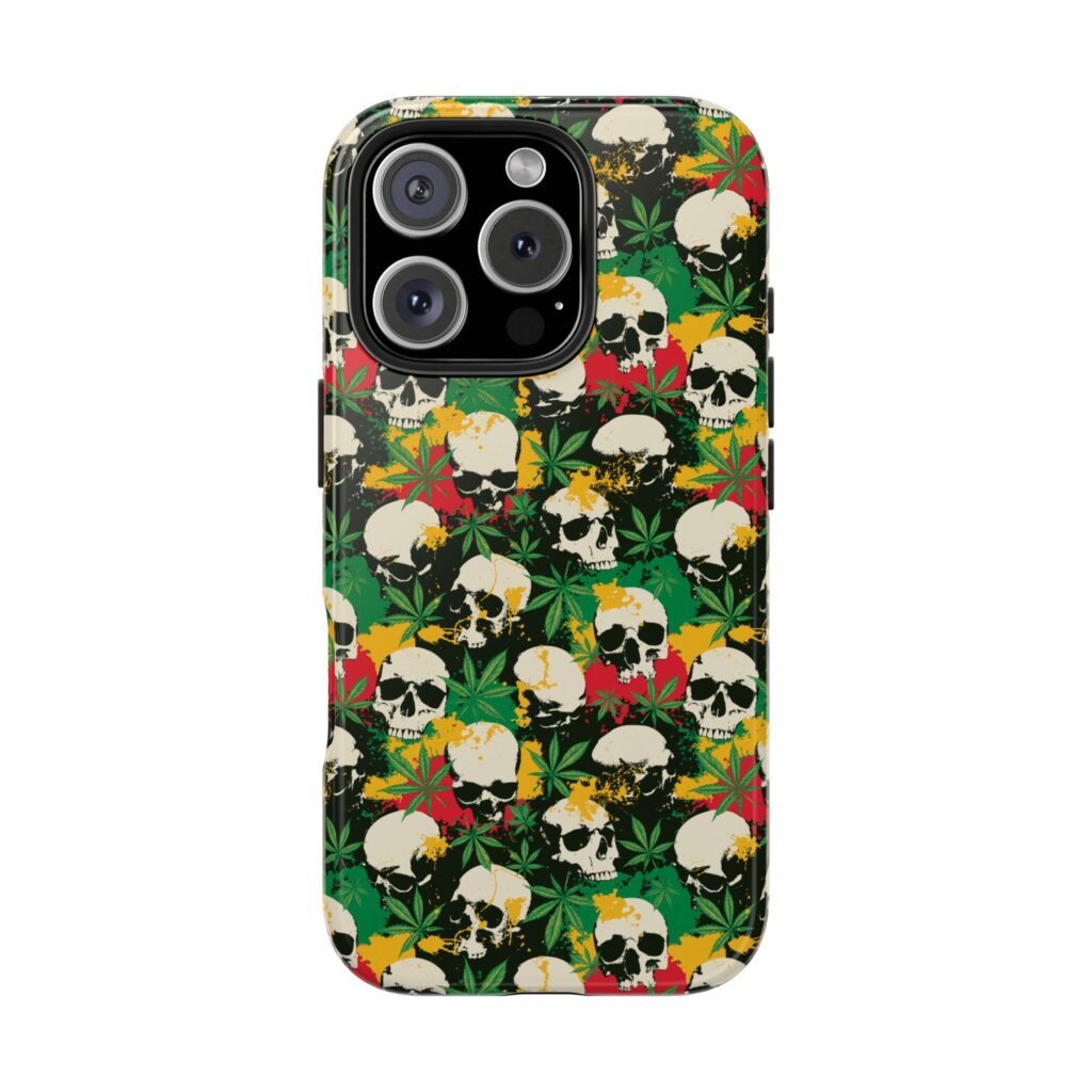 Cannabis Skulls Weed iPhone Case