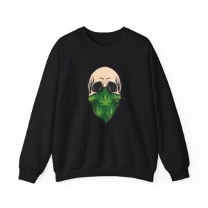 Bandana Skull Graphic Weed Sweatshirt