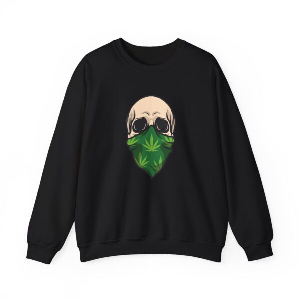 Bandana Skull Graphic Weed Sweatshirt
