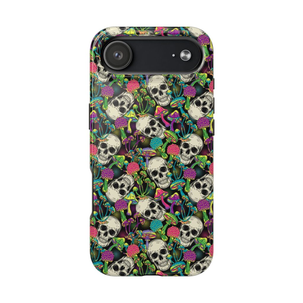 Mushroom Skulls Weed iPhone Case