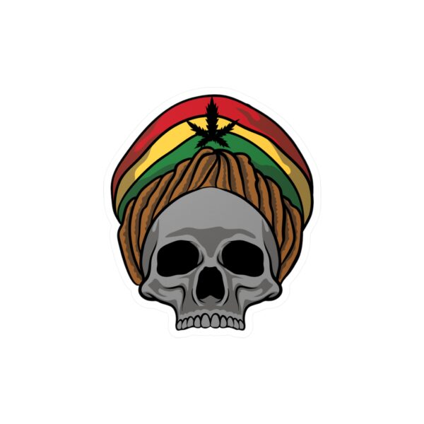 Rasta Skull Weed Sticker