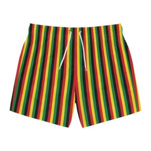 Rasta Stripe 420 Swim Trunks