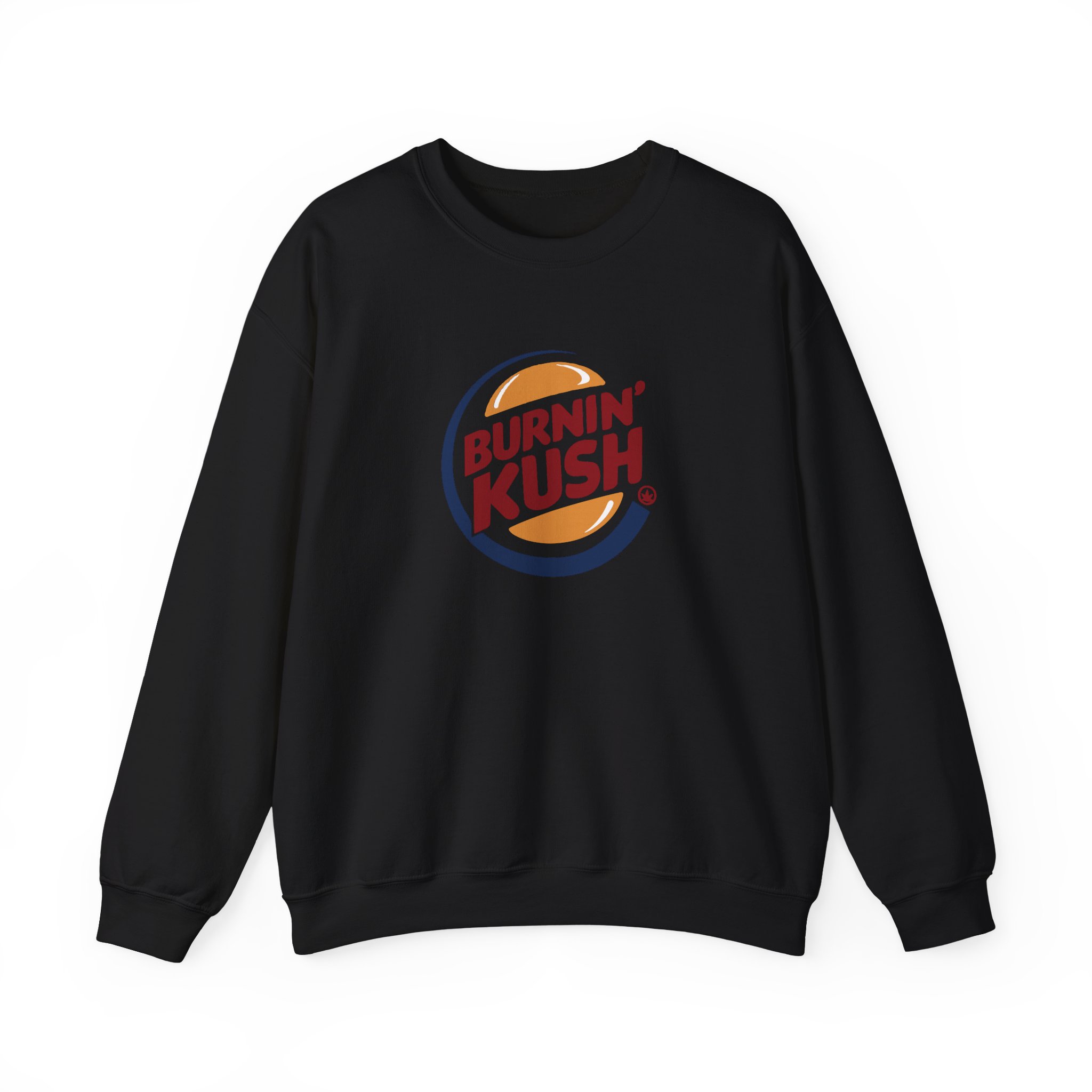 Burnin' Kush Funny Weed Crewneck Sweatshirt - Image 2