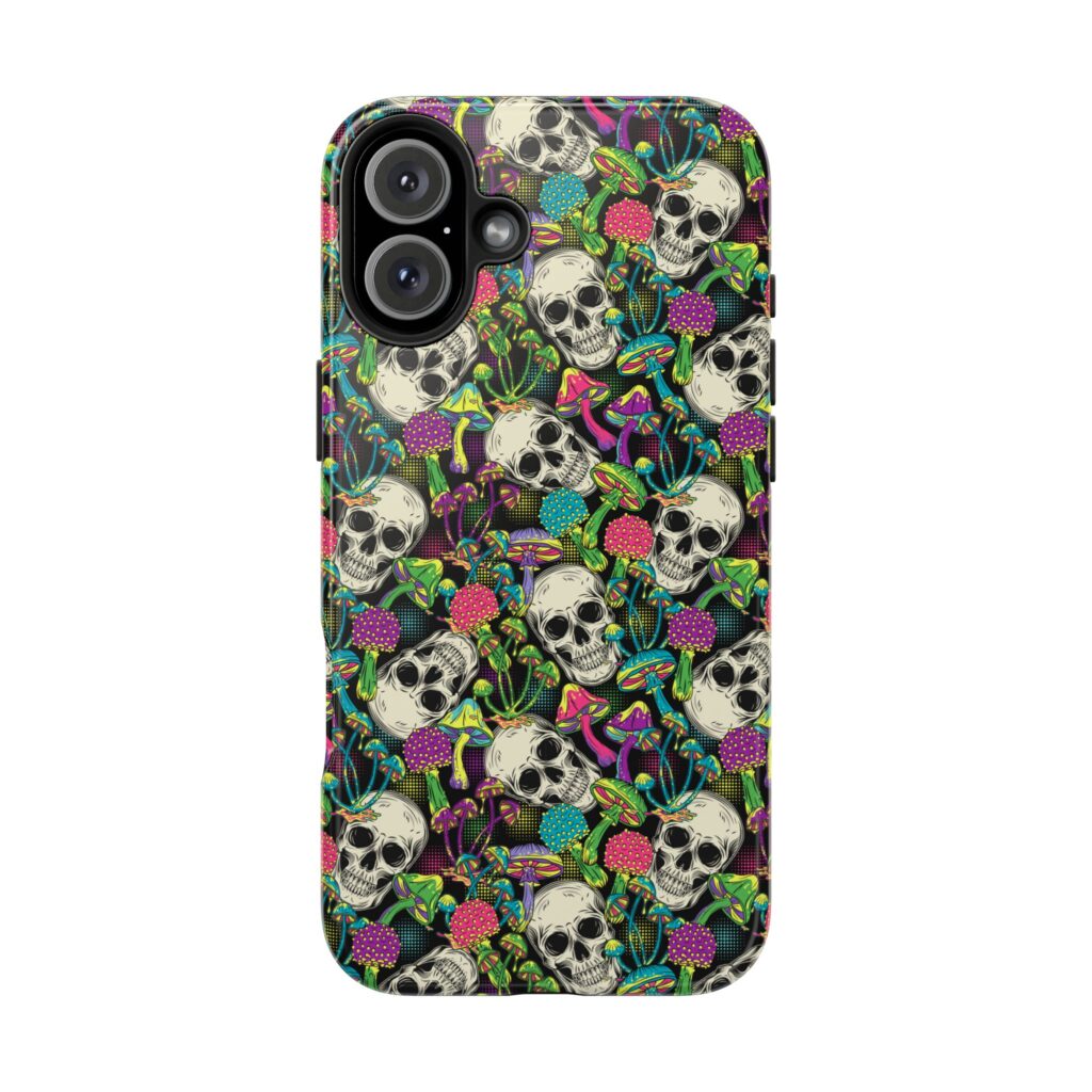 Mushroom Skulls Weed iPhone Case