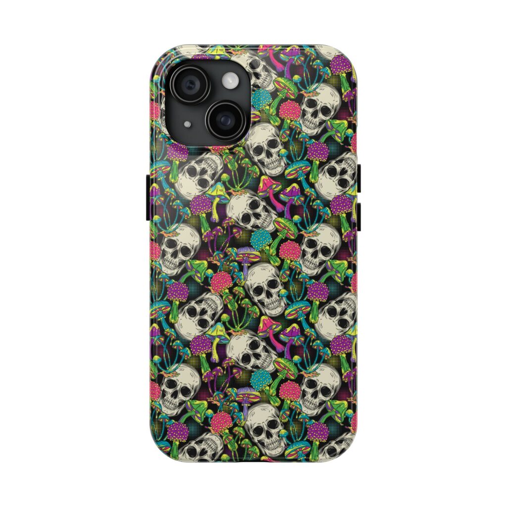 Mushroom Skulls Weed iPhone Case