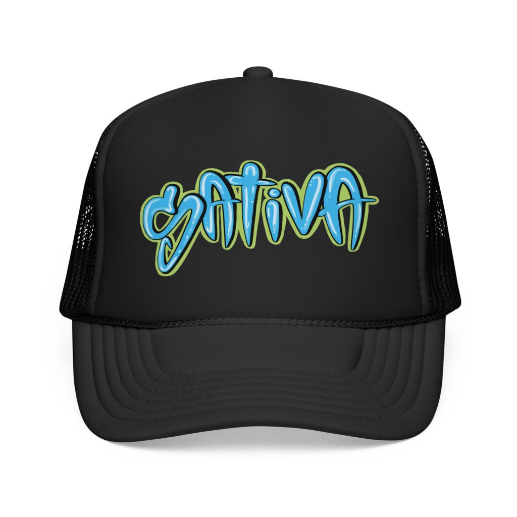 Sativa Graffiti Stoner Trucker Hat