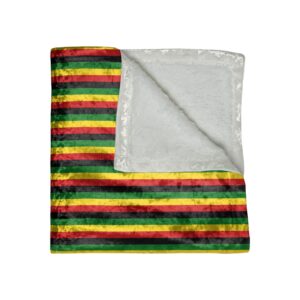 Rasta 420 Crushed Velvet Weed Blanket
