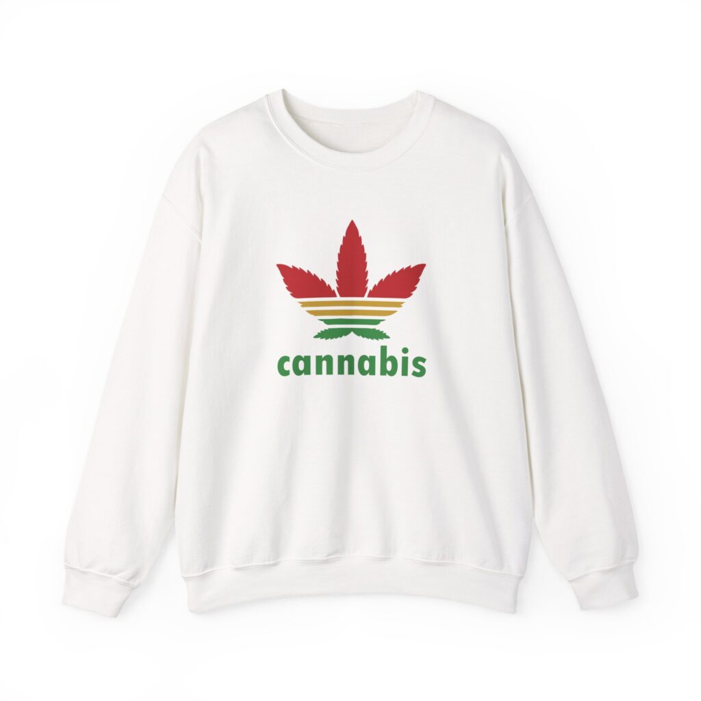 Cannabis Trefoil Funny Weed Crewneck Sweatshirt