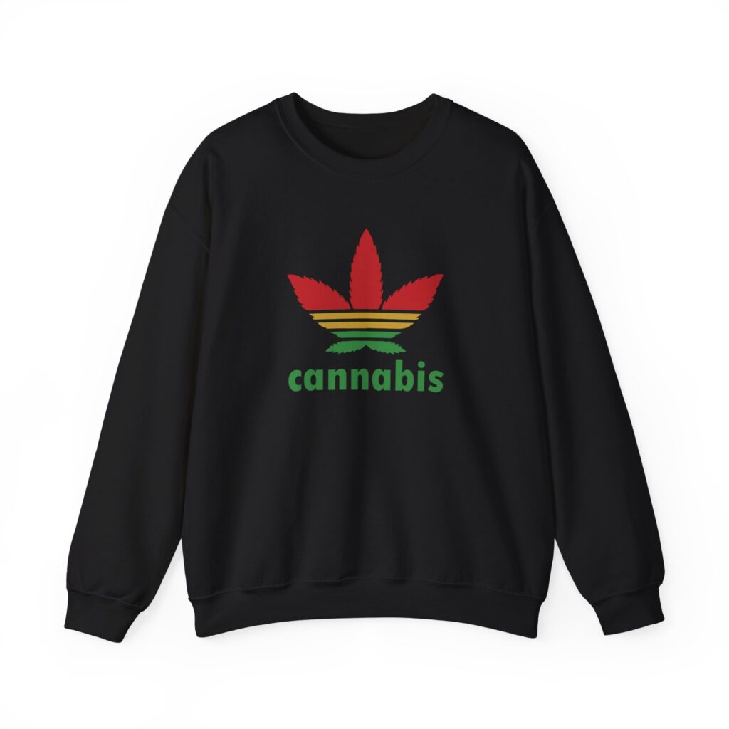 Cannabis Trefoil Funny Weed Crewneck Sweatshirt