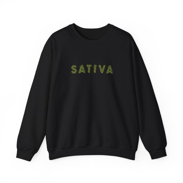Sativa Flower Graphic Weed Crewneck Sweatshirt