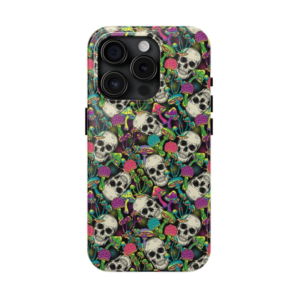 Mushroom Skulls Weed iPhone Case