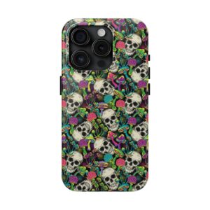 Mushroom Skulls Weed iPhone Case - Image 11