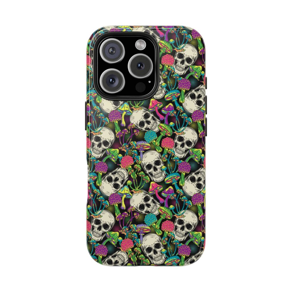 Mushroom Skulls Weed iPhone Case