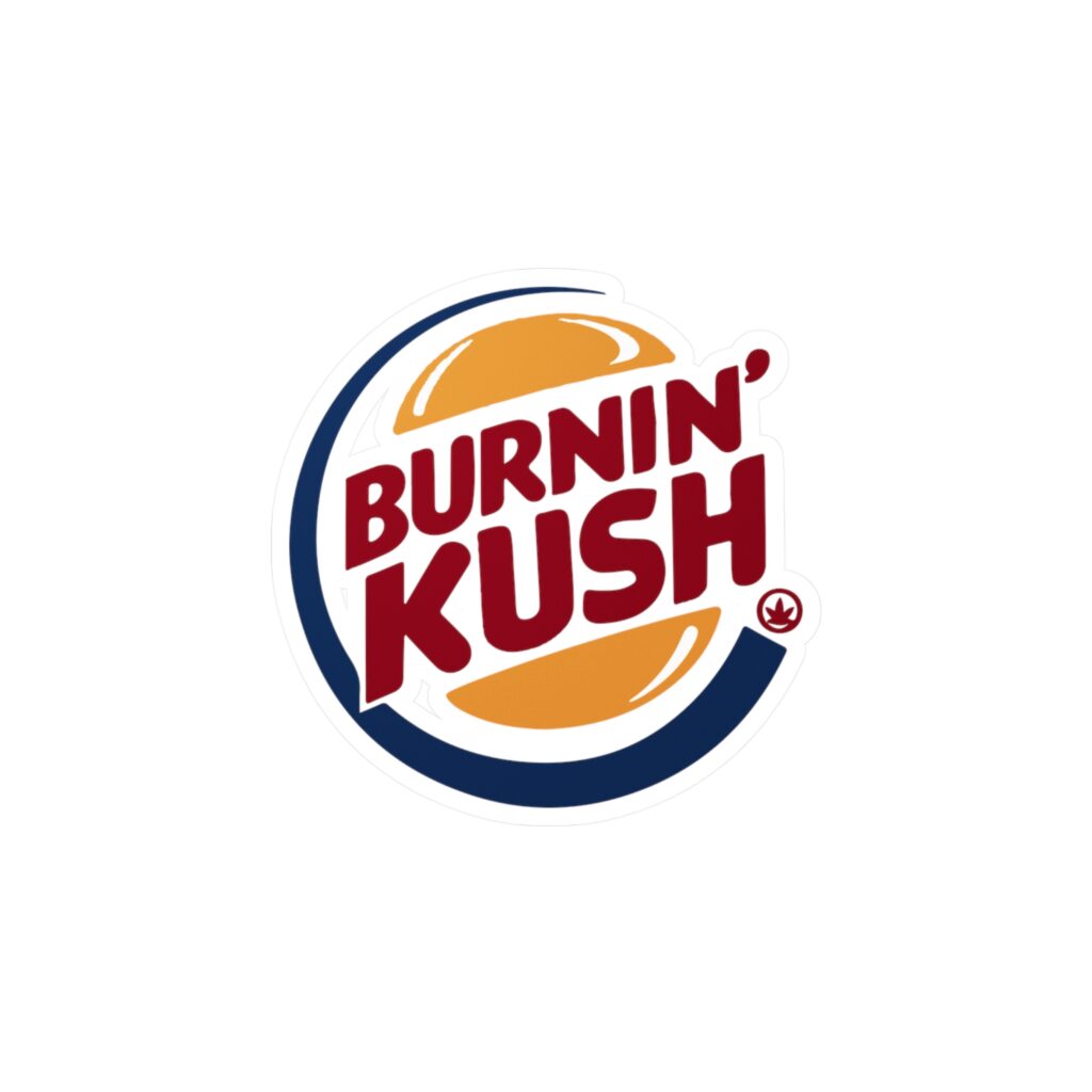 Burnin' Kush Weed Sticker