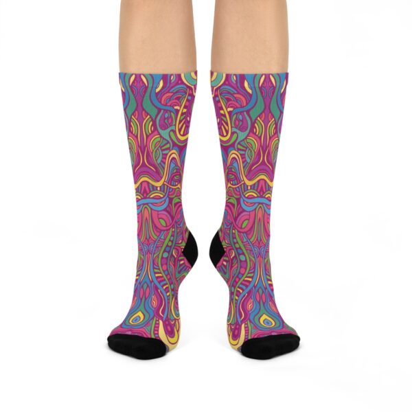 Psychedelic Fractal 420 Socks