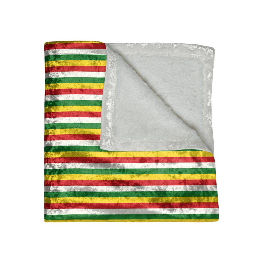 420 Rasta Crushed Velvet Weed Blanket