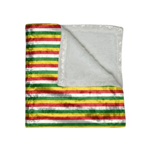 420 Rasta Crushed Velvet Weed Blanket