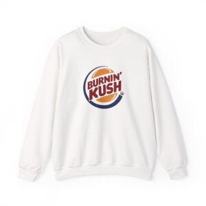 Burnin' Kush Funny Weed Crewneck Sweatshirt