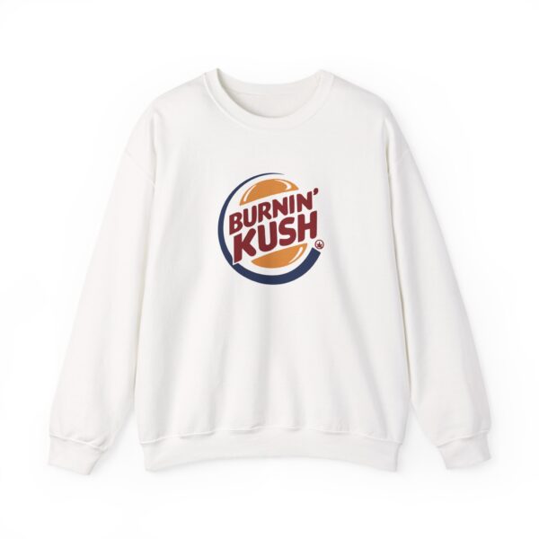Burnin' Kush Funny Weed Crewneck Sweatshirt