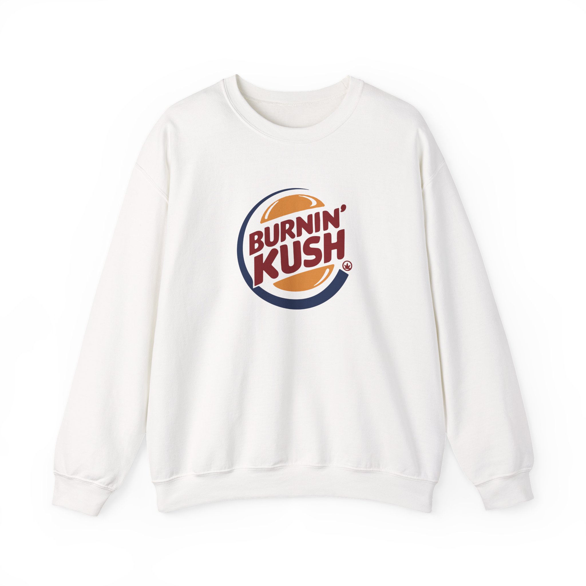 Burnin' Kush Funny Weed Crewneck Sweatshirt