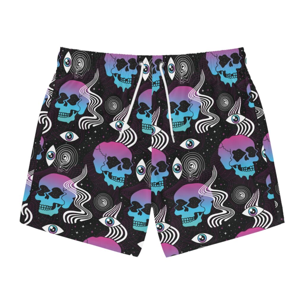 Space Skulls 420 Swim Trunks
