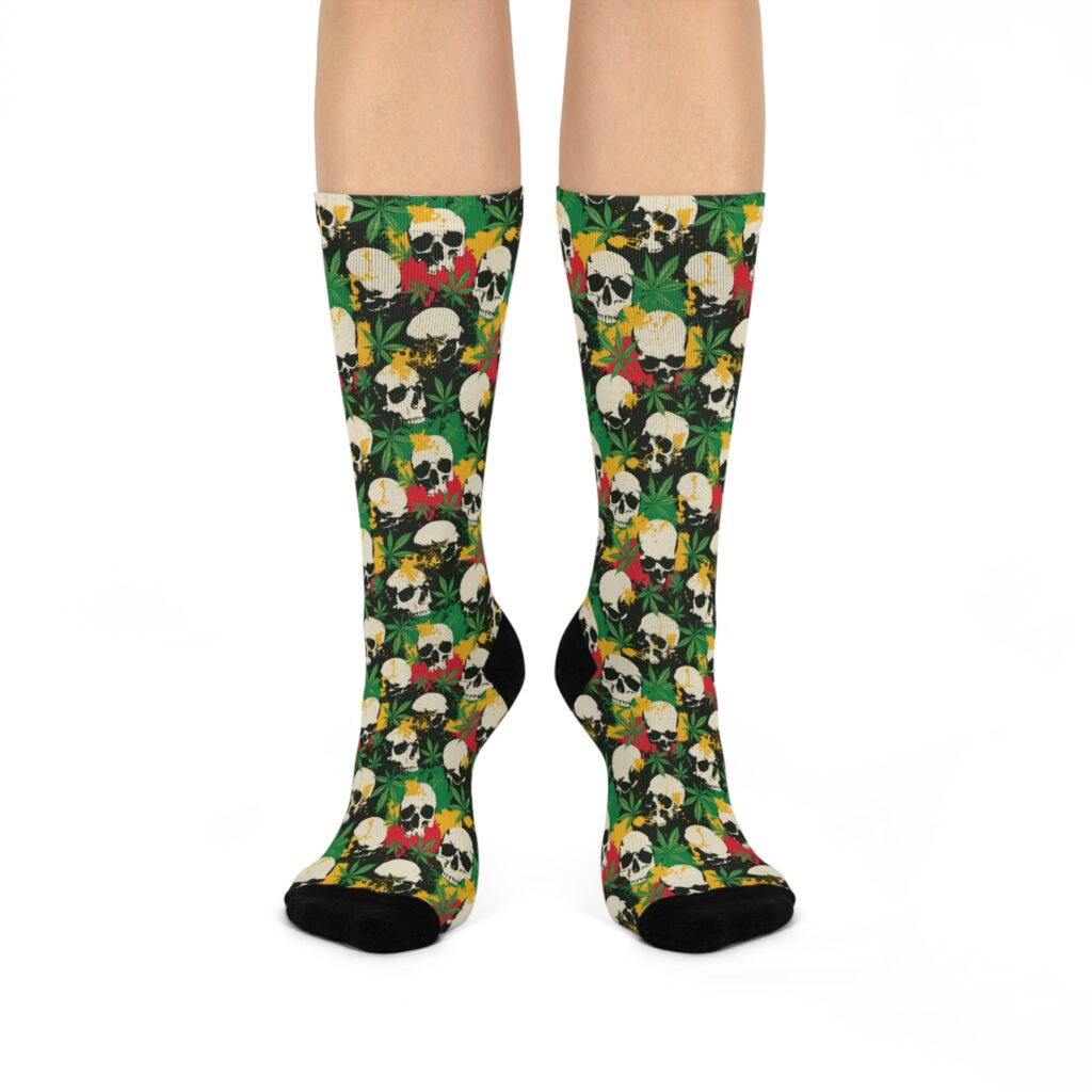 Cannabis Skulls Weed Socks