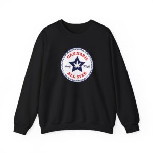 Cannabis All Star Funny Weed Crewneck Sweatshirt - Image 2
