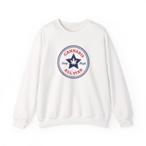 Cannabis All Star Funny Weed Crewneck Sweatshirt