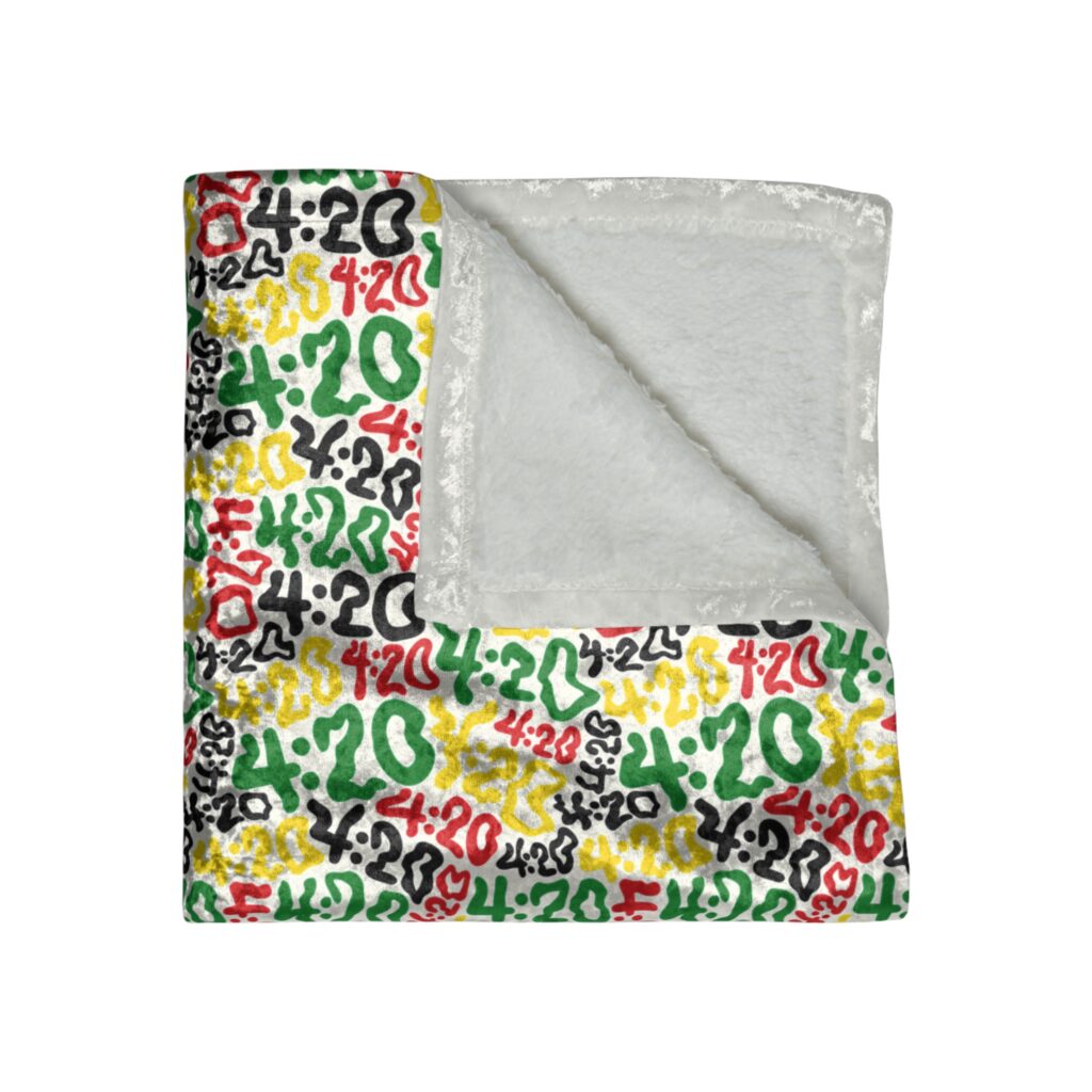 Four Twenty Crushed Velvet Weed Blanket