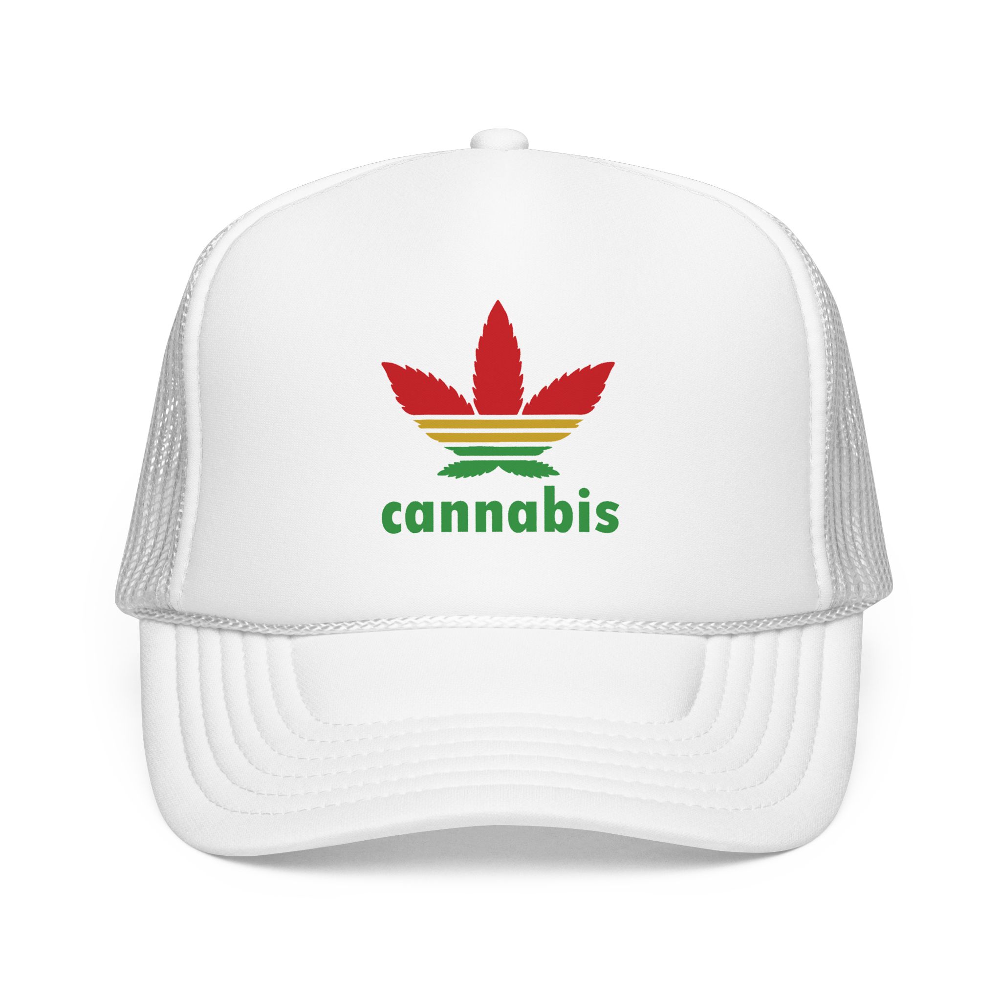 Cannabis Trefoil Marijuana Trucker Hat - Image 2