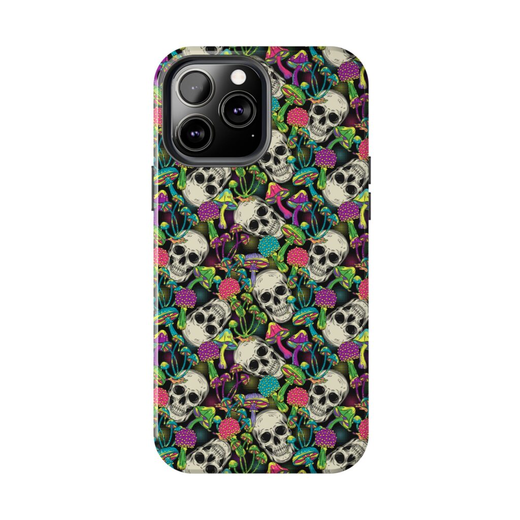 Mushroom Skulls Weed iPhone Case