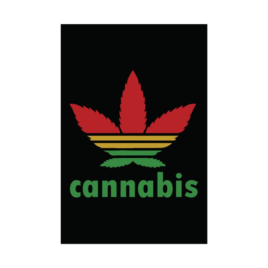 Cannabis Trefoil Weed Poster