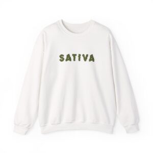 Sativa Flower Graphic Weed Crewneck Sweatshirt