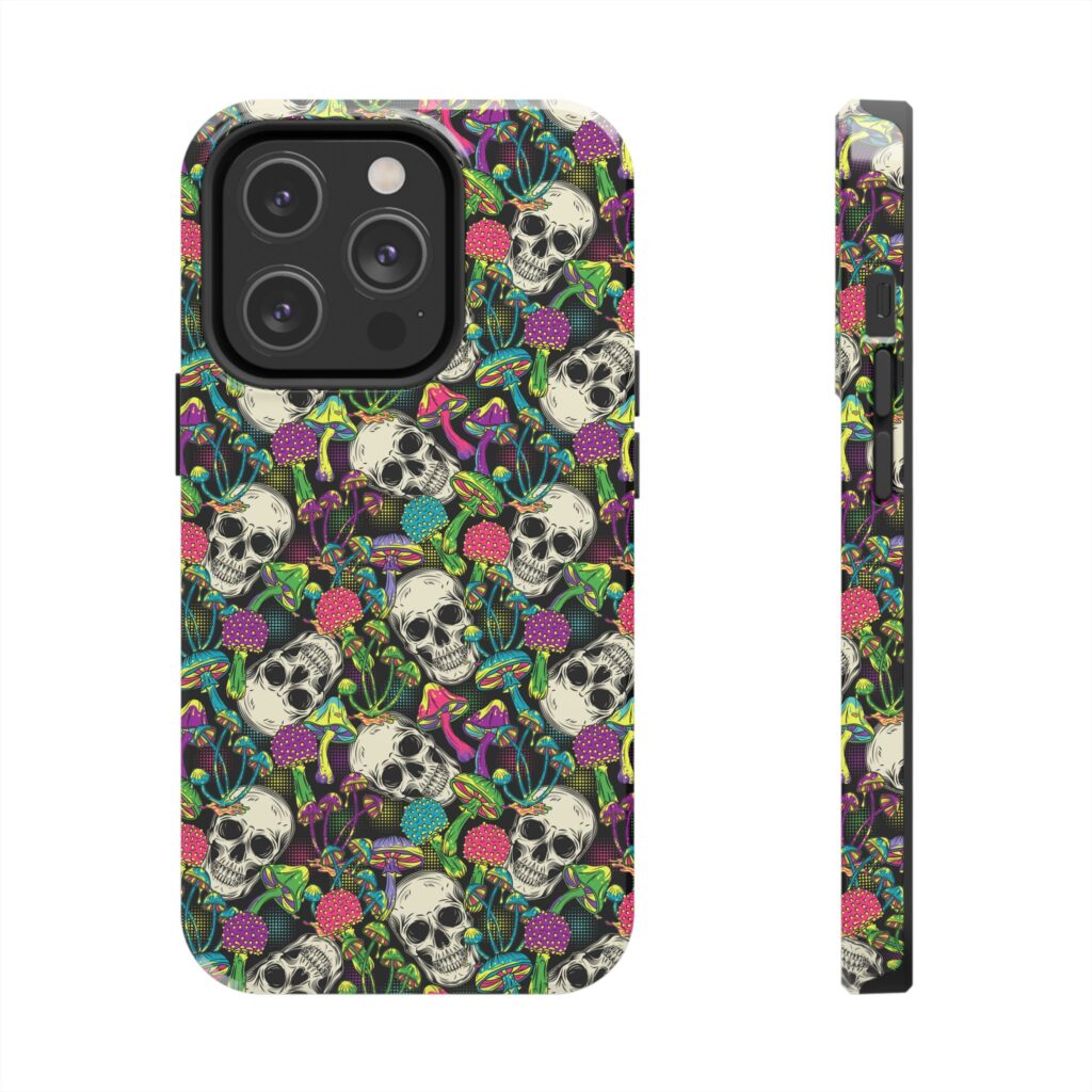 Mushroom Skulls Weed iPhone Case