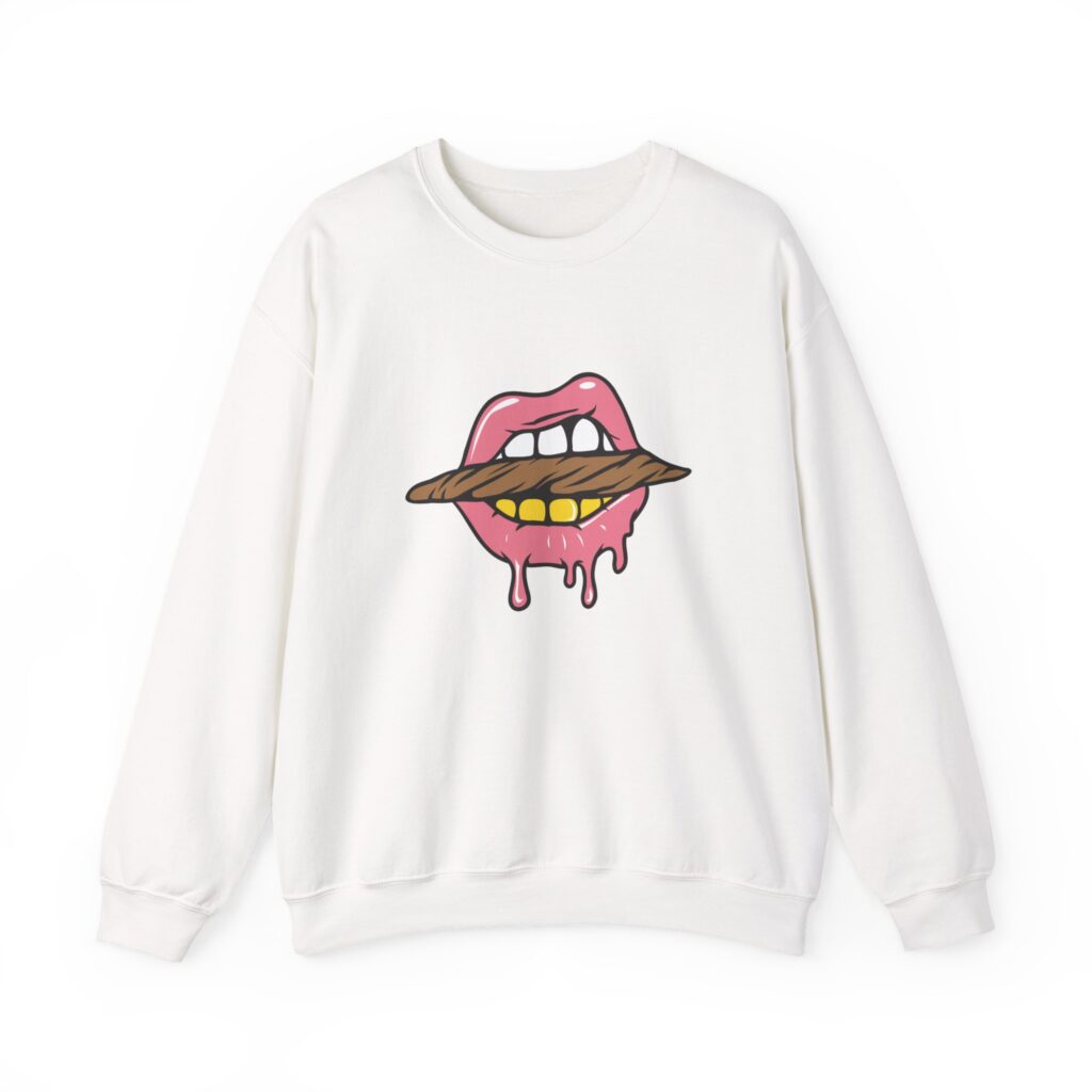 Blunt Lips Graphic 420 Crewneck Sweatshirt