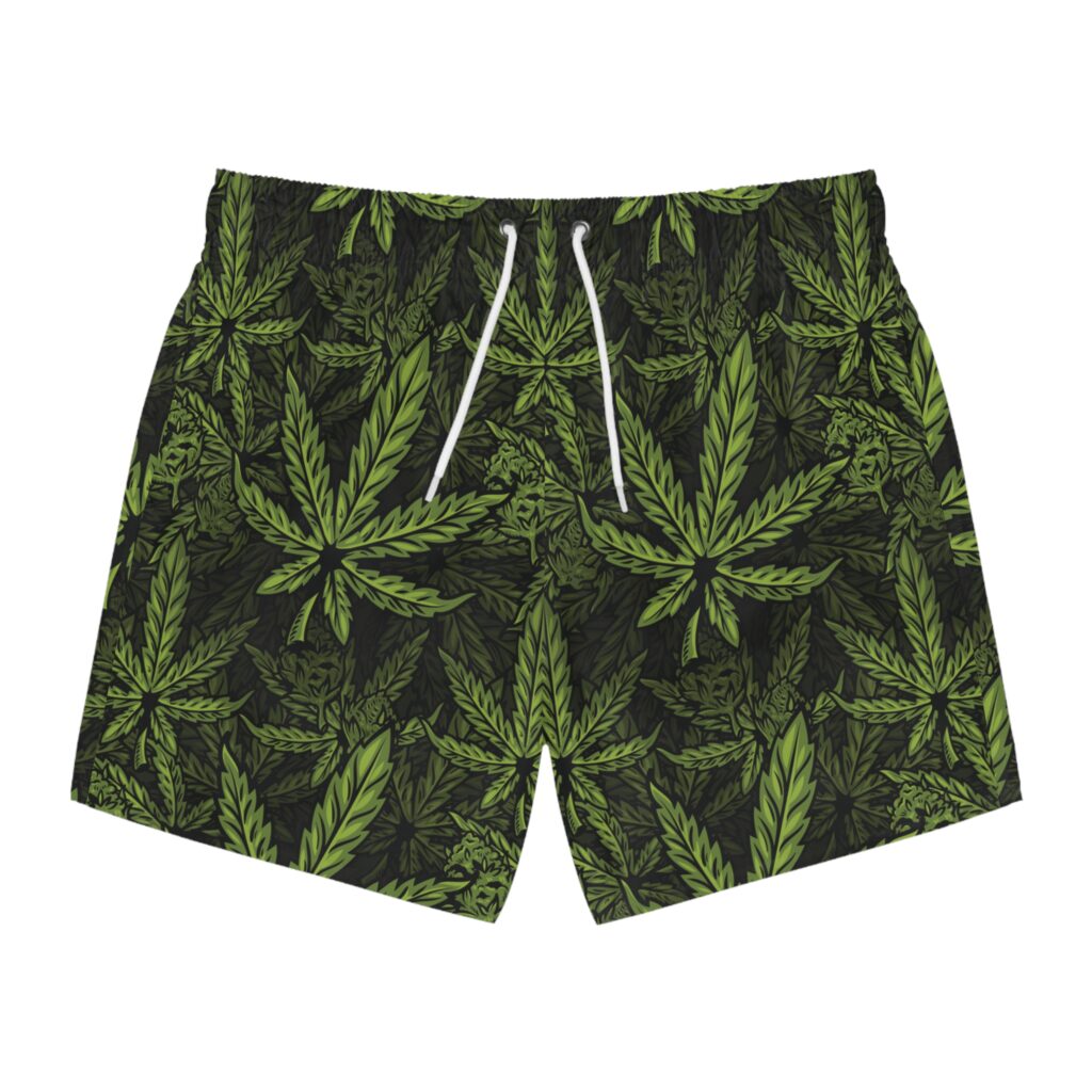 Pot Leaf Weed Swim Trunks