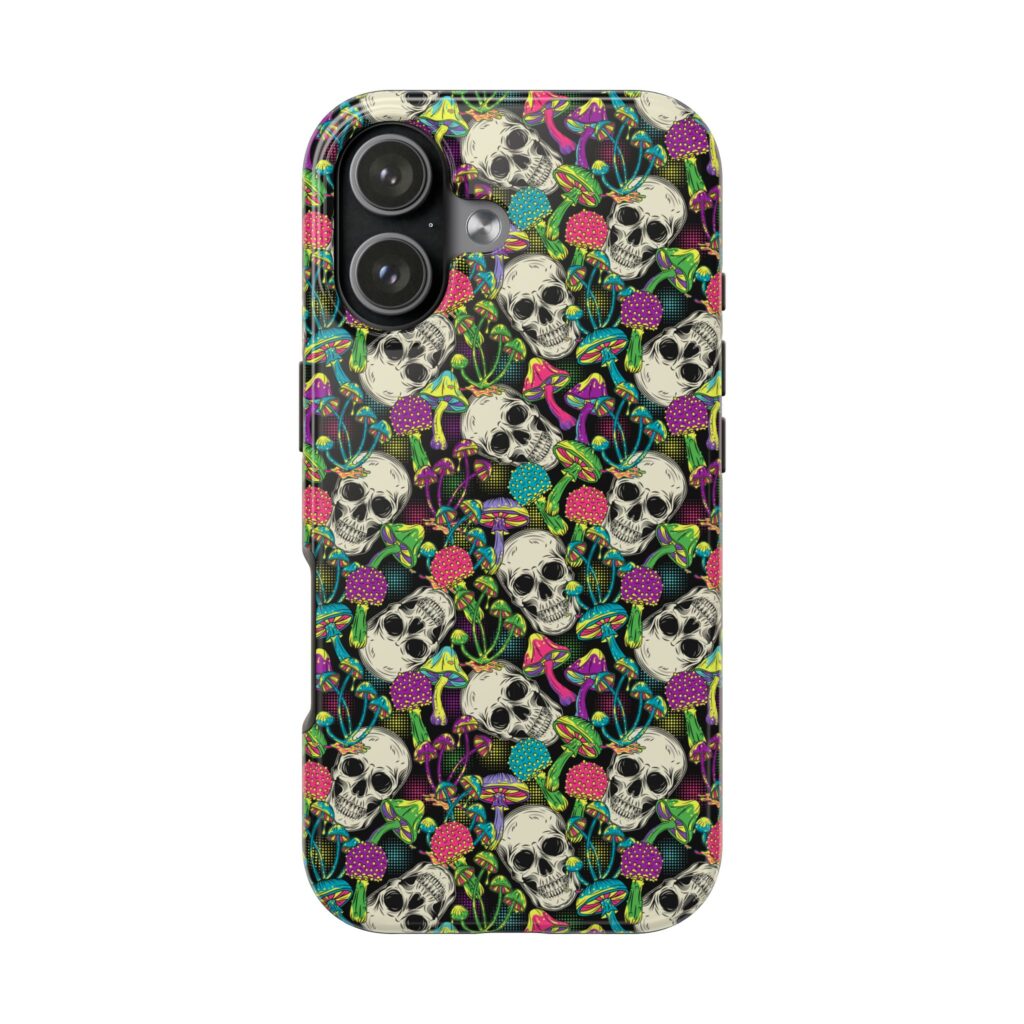 Mushroom Skulls Weed iPhone Case
