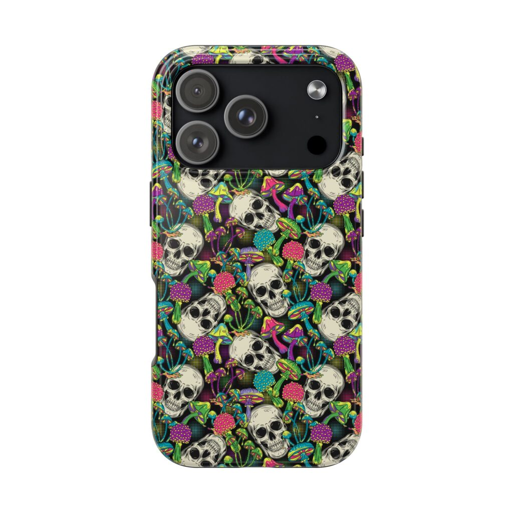 Mushroom Skulls Weed iPhone Case
