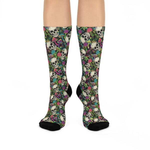Mushroom Skulls Weed Socks