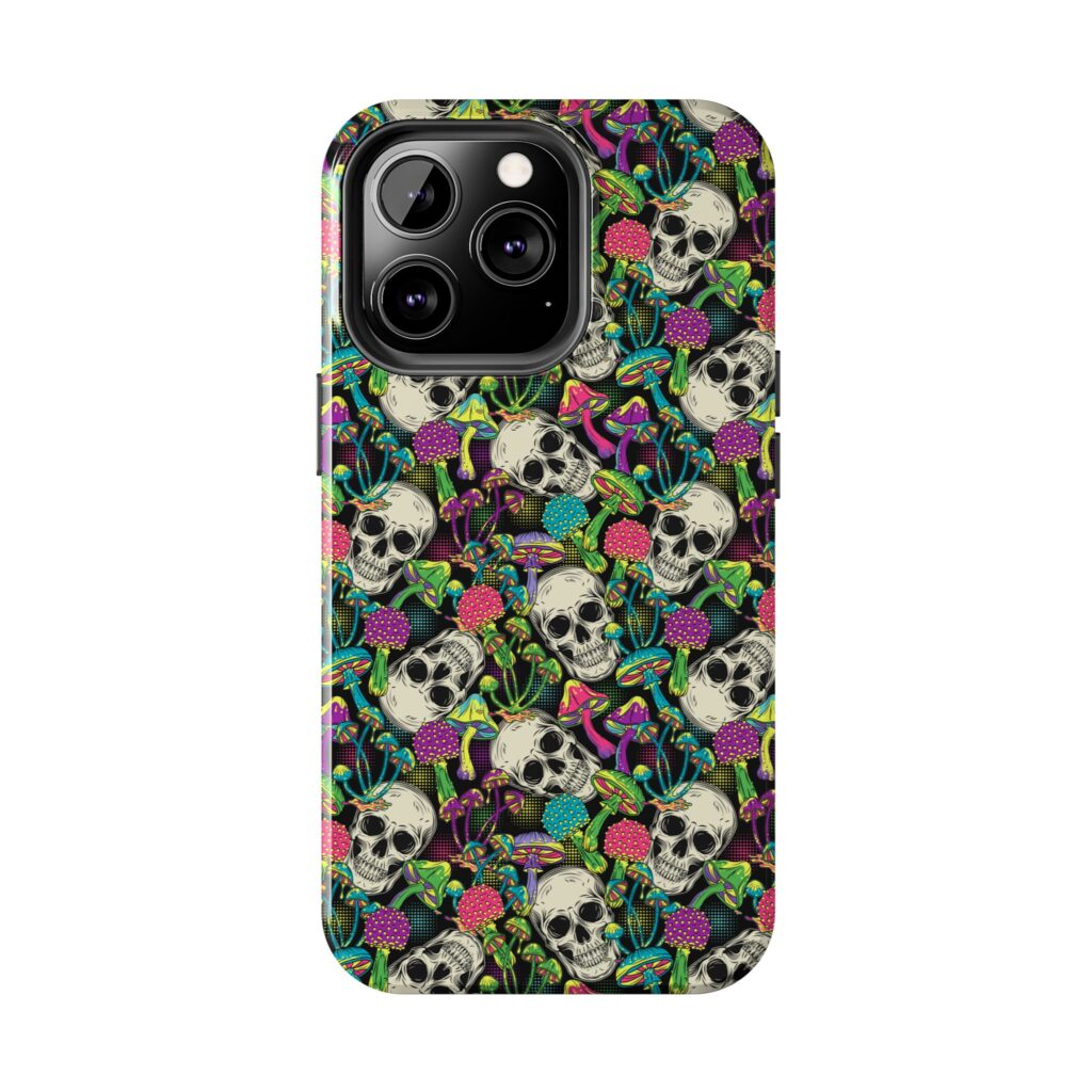 Mushroom Skulls Weed iPhone Case