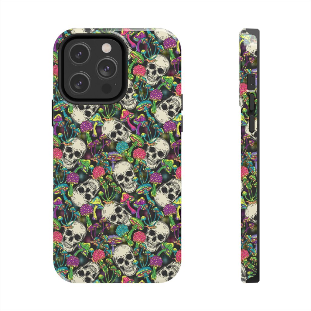 Mushroom Skulls Weed iPhone Case