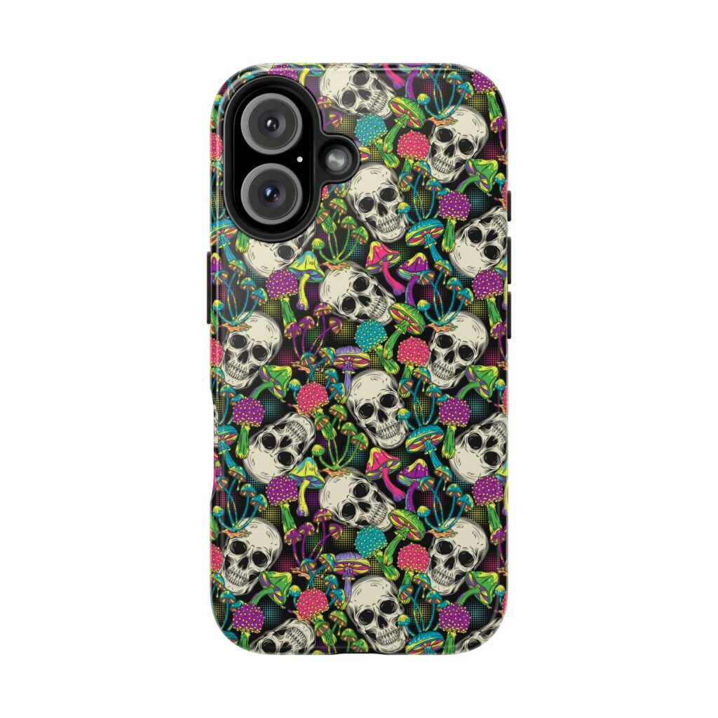 Mushroom Skulls Weed iPhone Case