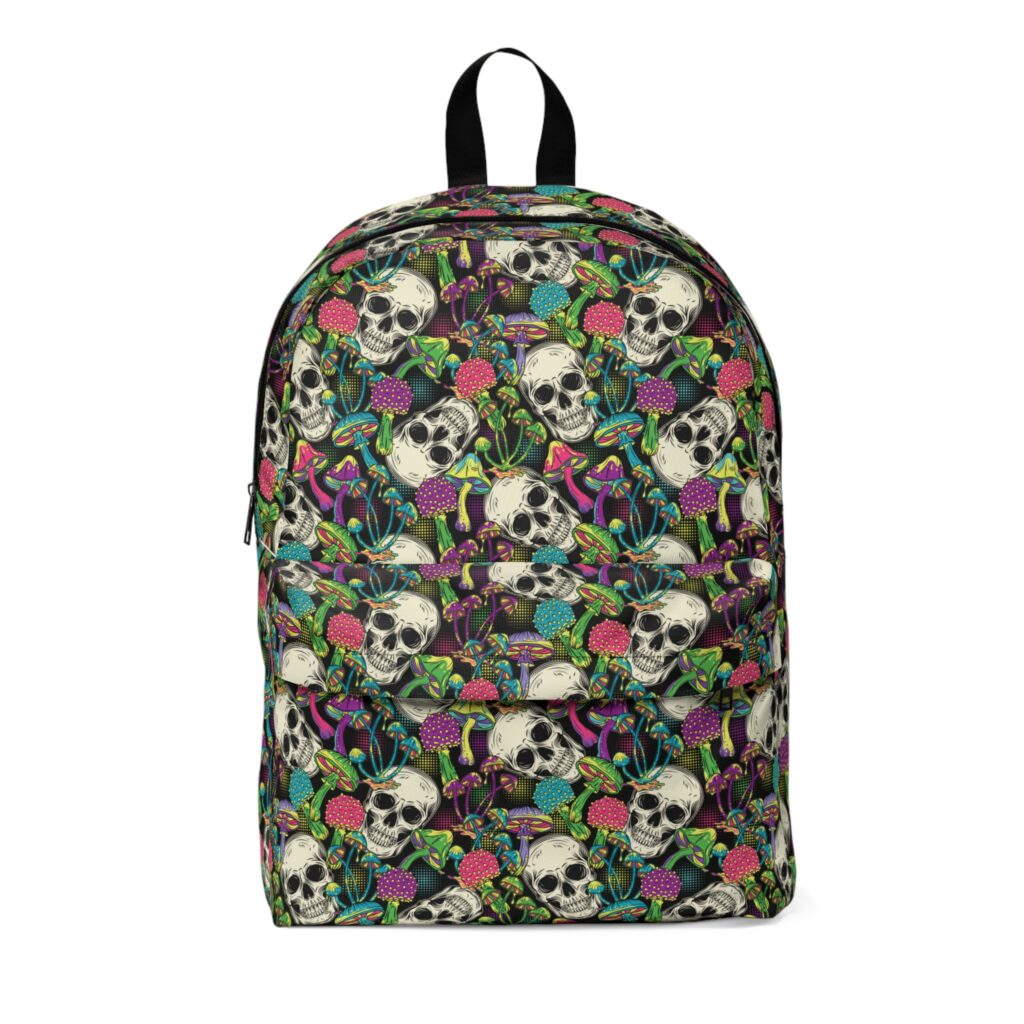 Mushroom Skulls Weed Backpack