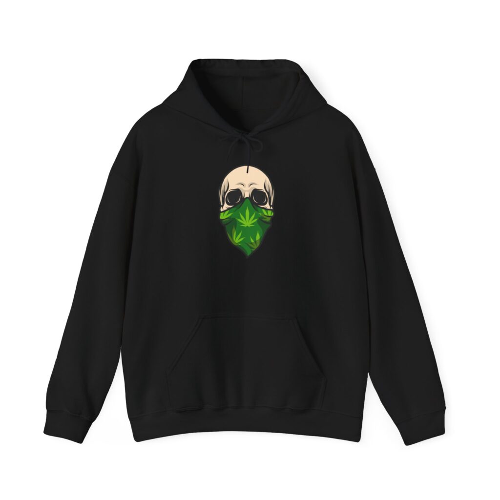 Bandana Skull Graphic Stoner Hoodie