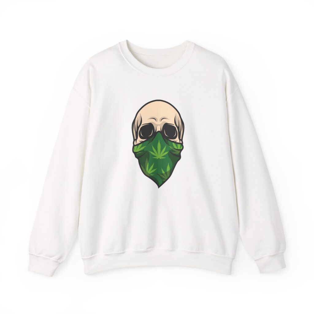 Bandana Skull Graphic Weed Sweatshirt