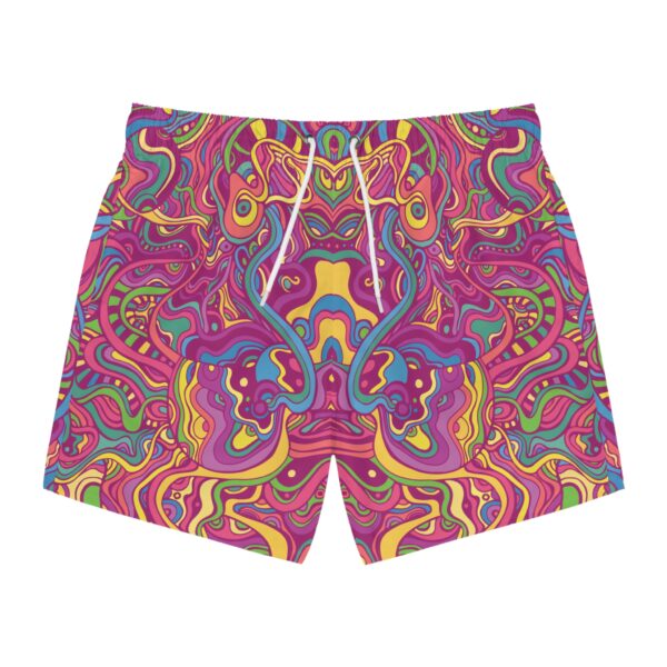 Psychedelic Fractal Weed Swim Trunks
